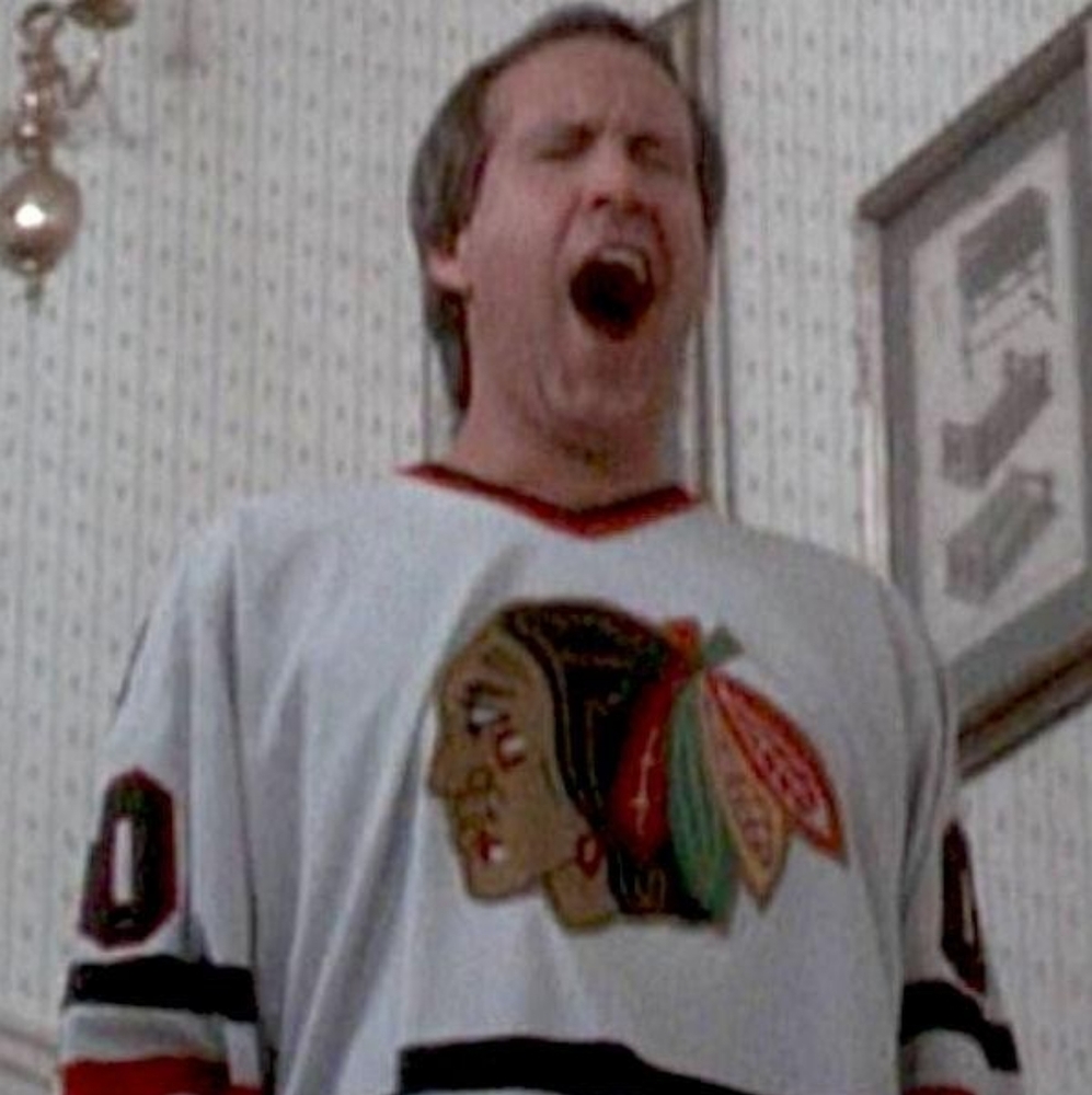 Clark Griswold Blackhawks X-Mas Christmas Vacation Jersey NEW‼️ 🎄🎅 - Picture 2 of 13